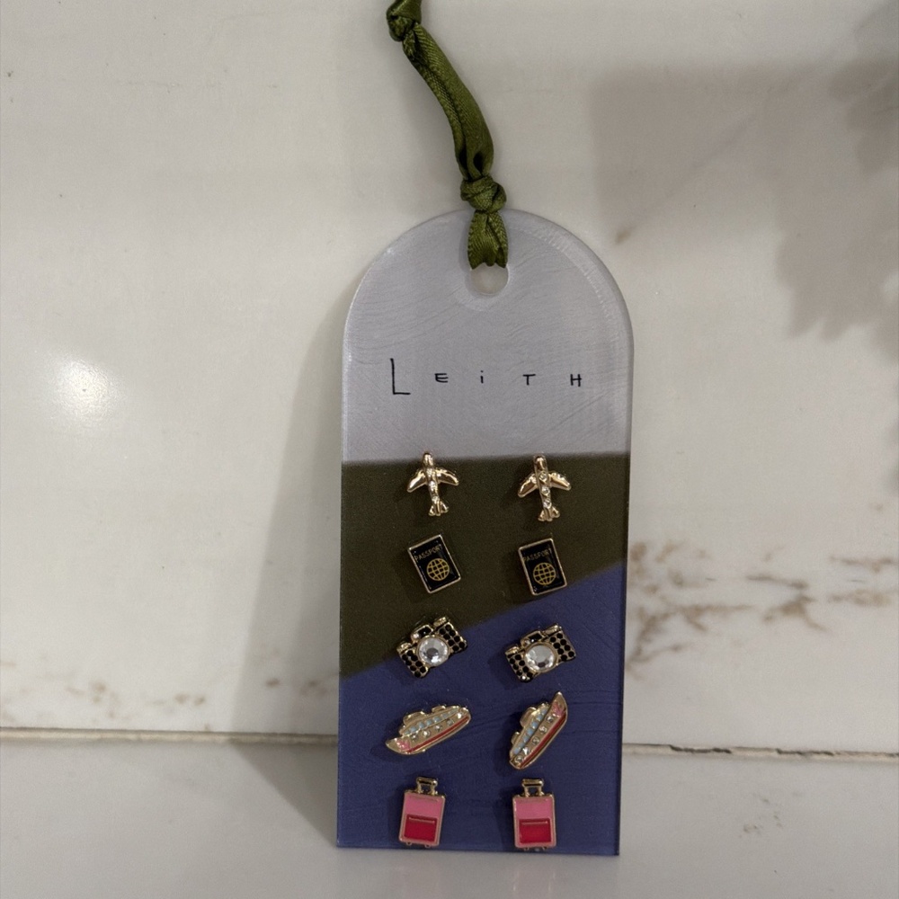 Leith Travel Stud Earrings - Set Of 5